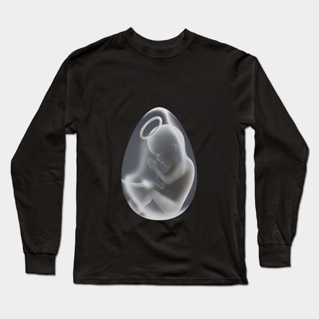 Baby in The Egg Maternity Long Sleeve T-Shirt by lidijaarts